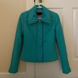 teal size xs BCBG MAX zip up and button up coat